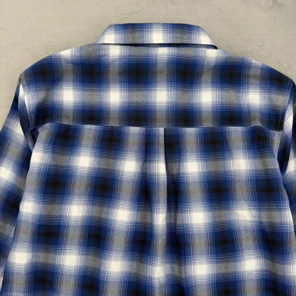 Dixxon Flannel Co x Dogtown Blue Plaid D-Tech Shirt Womens XL New With Tags - Picture 11 of 14